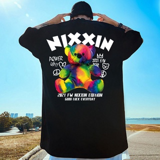T-shirt  เสื้อยืดแขนสั้น ผ้าฝ้าย พิมพ์ลายการ์ตูน ขนาดใหญ่ โอเวอร์ไซซ์ แนวสตรีท แฟชั่นสําหรับผู้ชาย ไซซ์ S - 7XLS-5XL