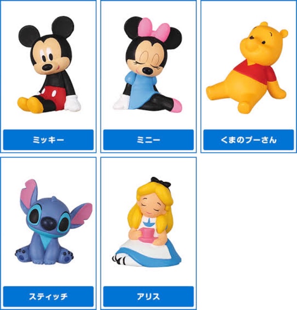 disney-sleeping-gashapon-กาชาปอง-stitch-pooh-minnie-mickey-alice