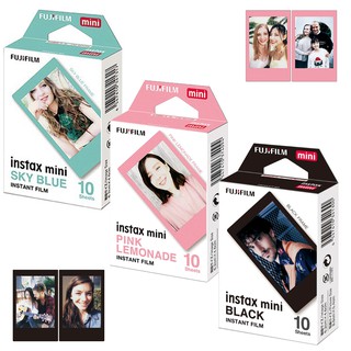 ภาพขนาดย่อของสินค้าFujifilm Instax Mini Black, Sky Blue, Pink Film 30 Instant Mini 7s 8 9 11 40 70 90 Liplay Link Photo