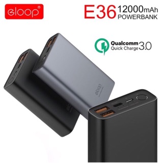 ภาพขนาดย่อของภาพหน้าปกสินค้าEloop Power bank E36 ความจุ 12000mAh จากร้าน clearancemall บน Shopee