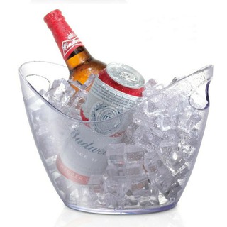 ถังแชมเปญใส 4 ลิตร,4 Liter Champagne Bucket Oval Single Champagne Beer Ice Bucket