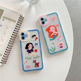 เคสโทรศัพท์มือถือนิ่ม กันตก ลายเจ้าหญิงนางเงือก ไล่โทนสี สําหรับนักเรียน