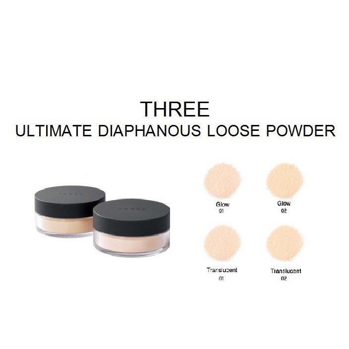 beauty-siam-แท้ทั้งร้าน-แบ่งขายแป้งฝุ่นออร่า-three-ultimate-diaphanous-loose-powder-glow