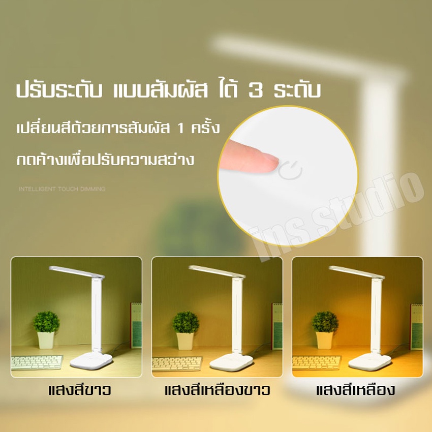 โคมไฟอ่านหนังสือ-โคมไฟตั้งโต๊ะ-led-การควบคุมความสว่างที่ปรับได้-usb-แบบชาร์จไฟอ่านหนังสือป้องกันตาโคมไฟตั้งโต๊ะ-led