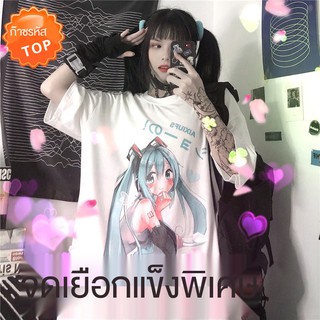 ⭐2021ใหม่ ญี่ปุ่น องค์ประกอบที่สอง พิมพ์  อะนิเมะ  แขนสั้นTเสื้อ ฤดูใบไม้ผลิและฤดูร้อนหญิง แขนห้า  หลวม เสื้อยืดน้ำ⭐