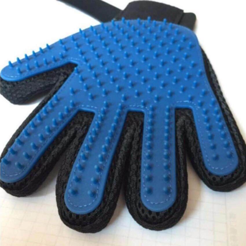 true-touch-ถุงมือหวีขน-อุปกรณ์แปรงขนสัตว์เลี้ยง-หวีขนหมาและขนแมว-grooming-gloves