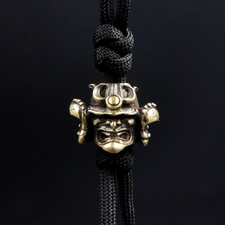 CNEDC Brass Warrior Pendant Pure Copper Vintage Japan Samurai Helmet DIY Decoration Small Tools Knife Beads