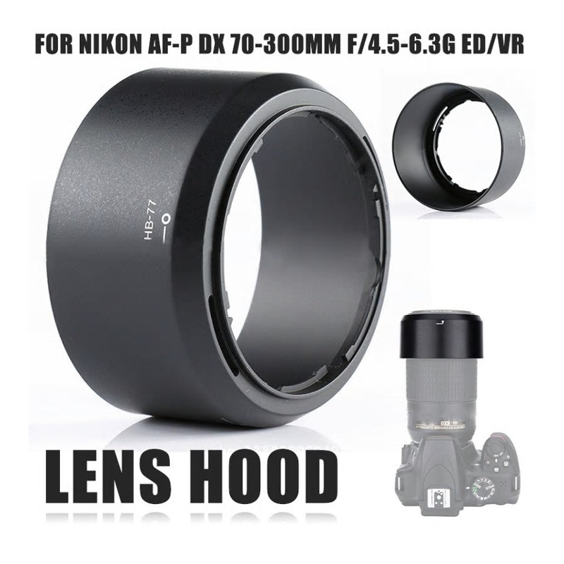 ภาพหน้าปกสินค้าNikon Lens Hood เทียบเท่า HB-77 for AF-P DX NIKKOR 70-300mm f/4.5-6.3G ED VR จากร้าน fotostuff บน Shopee