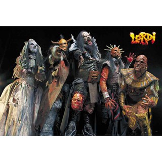 โปสเตอร์ รูปถ่าย วง ดนตรี ร็อก เฮฟวีเมทัล ลอร์ดิ Lordi POSTER 24”x35” Inch Finland Hard Rock Heavy Metal Shock