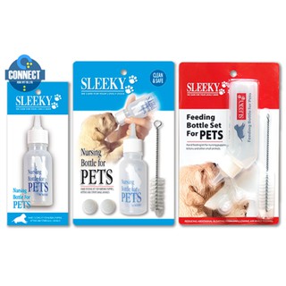 SLEEKY Feeding Bottle Set(ขวด+จุก+แปรง) ขวดนมสำหรับลูกสุนัขและสัตว์เลี้ยง/อุปกรณ์สัตว์เลี้ยง