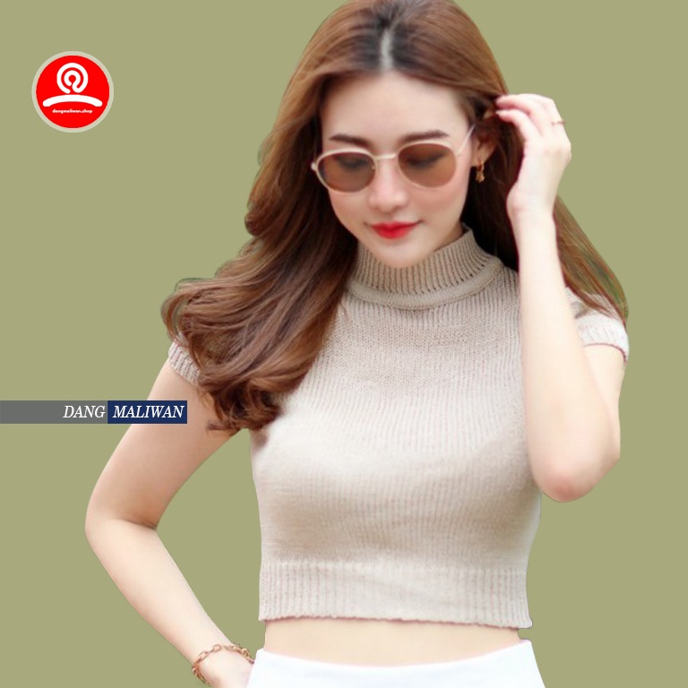 เสื้อไหมพรม-เสื้อไหมพรมครอปคอเต่า-งานทอทั้งตัวผ้านุ่มใส่สบาย