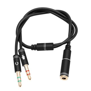 สายแปลง หูฟัง Headphone/Headset (Audio &amp; Microphone) ให้ใช้กับ PC Computer Notebook Laptop ที่มีช่องเสียบ 3.5mm