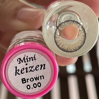 mini Keizen Brown  (1)(2) มินิ สีนเำตาล ทรีโทน เซ็กซี่ Kitty Kawaii Contact Lens Bigeyes คอนแทคเลนส์ ค่าสายตา สายตาสั้น