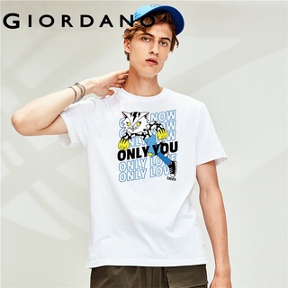 Giordano Men T-Shirts Short Sleeves Comfy T-Shirts Stylish Printing Crewneck Soft T-Shirts JAYOTO Series