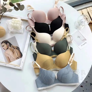 เวอร์ชั่นเกาหลีใหม่ของชุดชั้นในไร้รอยต่อ เสื้อชั้นใน Soft Bra สีสันเรียบหรู E27