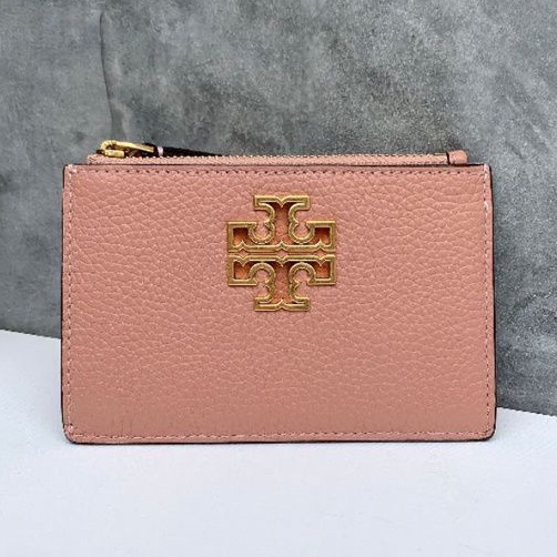 🎀 (สด-ผ่อน) กระเป๋าใส่บัตรใส่เหรียญ สี pink moon 78566 TORY BURCH