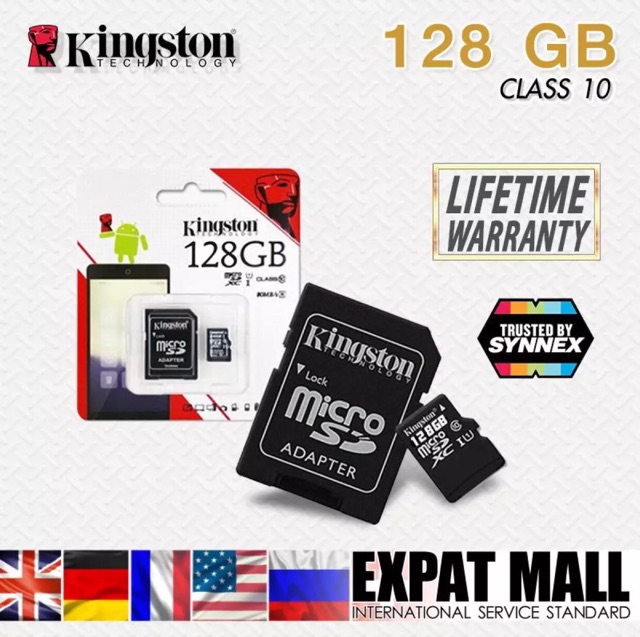 ของแท้ประกันศุนย์kingston-micro-sd-card-128gb-class-10