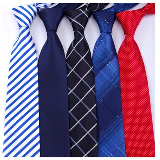 ภาพย่อรูปภาพสินค้าแรกของเนคไท เน็คไท Ties Men Classic Business Formal Business Wedding Dress Tie Mens Gifts Stripe Grid Fashion Shirt