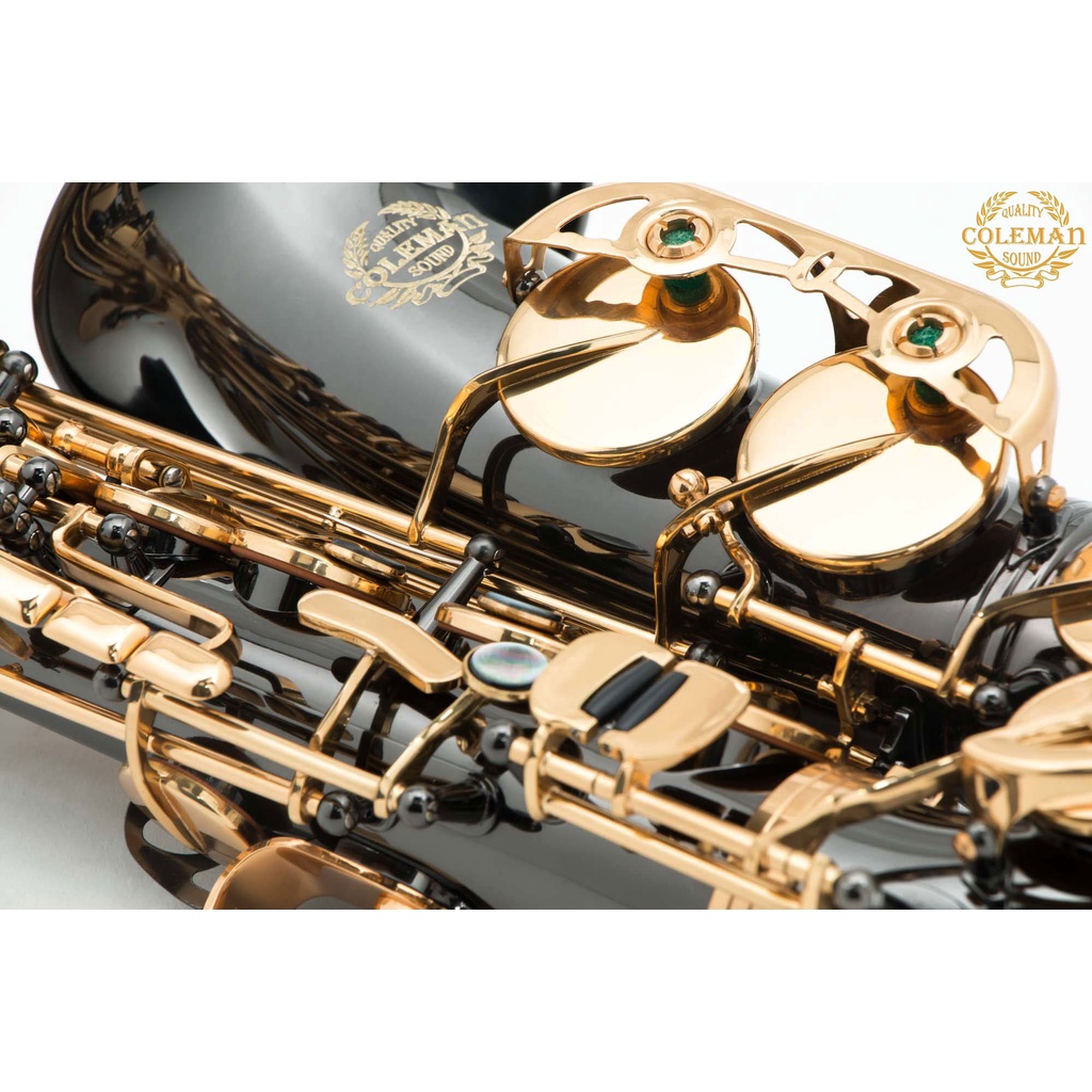 แซกโซโฟน-saxophone-alto-coleman-cl-338a-black-nickel-gold-bell