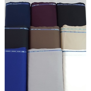 สินค้า [SALE] ผ้าชิ้น ผ้าตัดสูท ผ้า TR ผ้ากางเกง ผ้ากระโปรง ผ้าสีพื้น หน้ากว้าง 58\'\' (ขายเป็นเมตร) High Quality Suiting Fabric