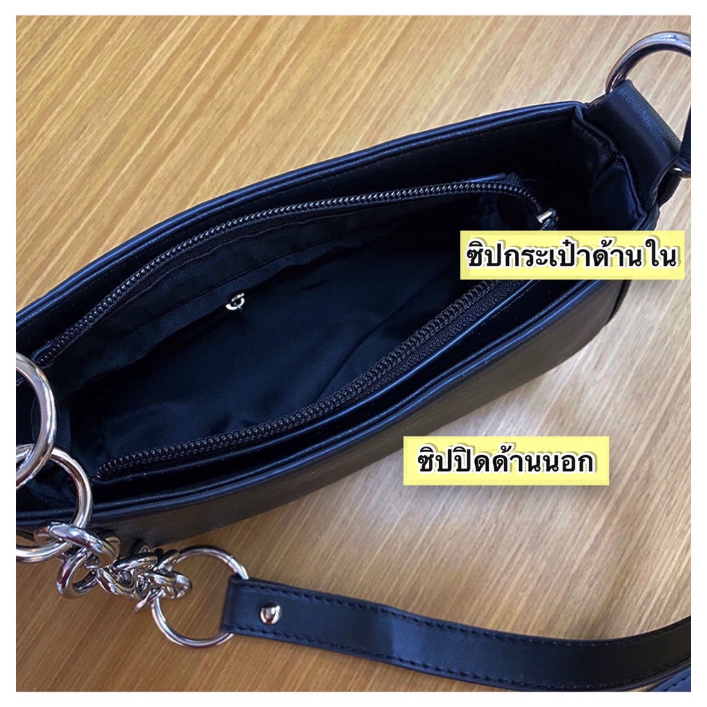 ภาพสินค้ากระเป๋าสะพายไหล่ สะพายข้าง หนังPU พร้อมส่ง ส่งตรงจากไทย จากร้าน yingchio16072527 บน Shopee ภาพที่ 4
