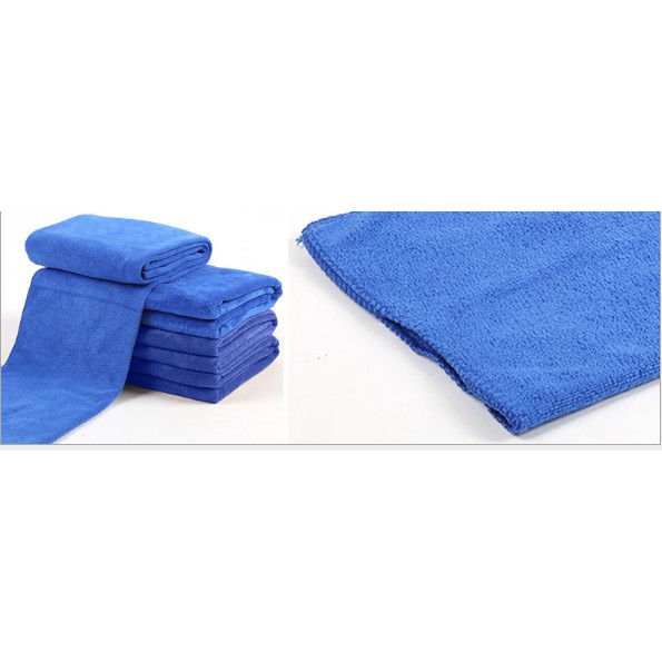 ผ้าเช็ดรถ-ผ้าไมโครไฟเบอร์-ราคาถูกสุด-สีน้ำเงิน-สีฟ้า-300-gsm-30-70-ผ้าอเนกประสงค์-ผ้าขนหนู-ผ้าเช็ค-รถยนต์-พร้อมส่ง