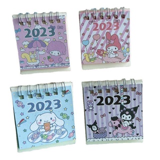 ปฏิทินตั้งโต๊ะ ลายการ์ตูน Sanrio mymelody Kuromi Cinnamoroll ปี 2023 สําหรับเด็ก