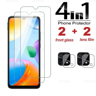 4in1 Tempered Glass For Xiaomi Redmi 10C 6.71inch Front Safety Screen Protector For Reami Redme 10 C C10 10C Camera Lens Film
