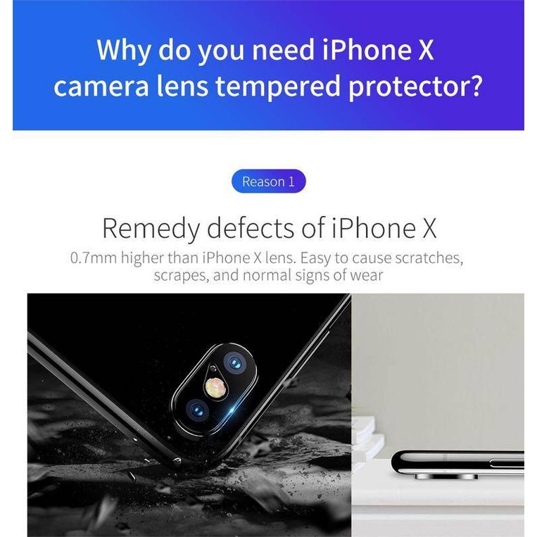 ภาพสินค้าฟิล์มป้องกันรอยขีดข่วนเลนส์กล้องป้องกันรอยขีดข่วนสําหรับ Iphone 6 6s 7 8 Plus X Xs Max Xr 1-3 แพ็ค จากร้าน ivanma2020.th บน Shopee ภาพที่ 3