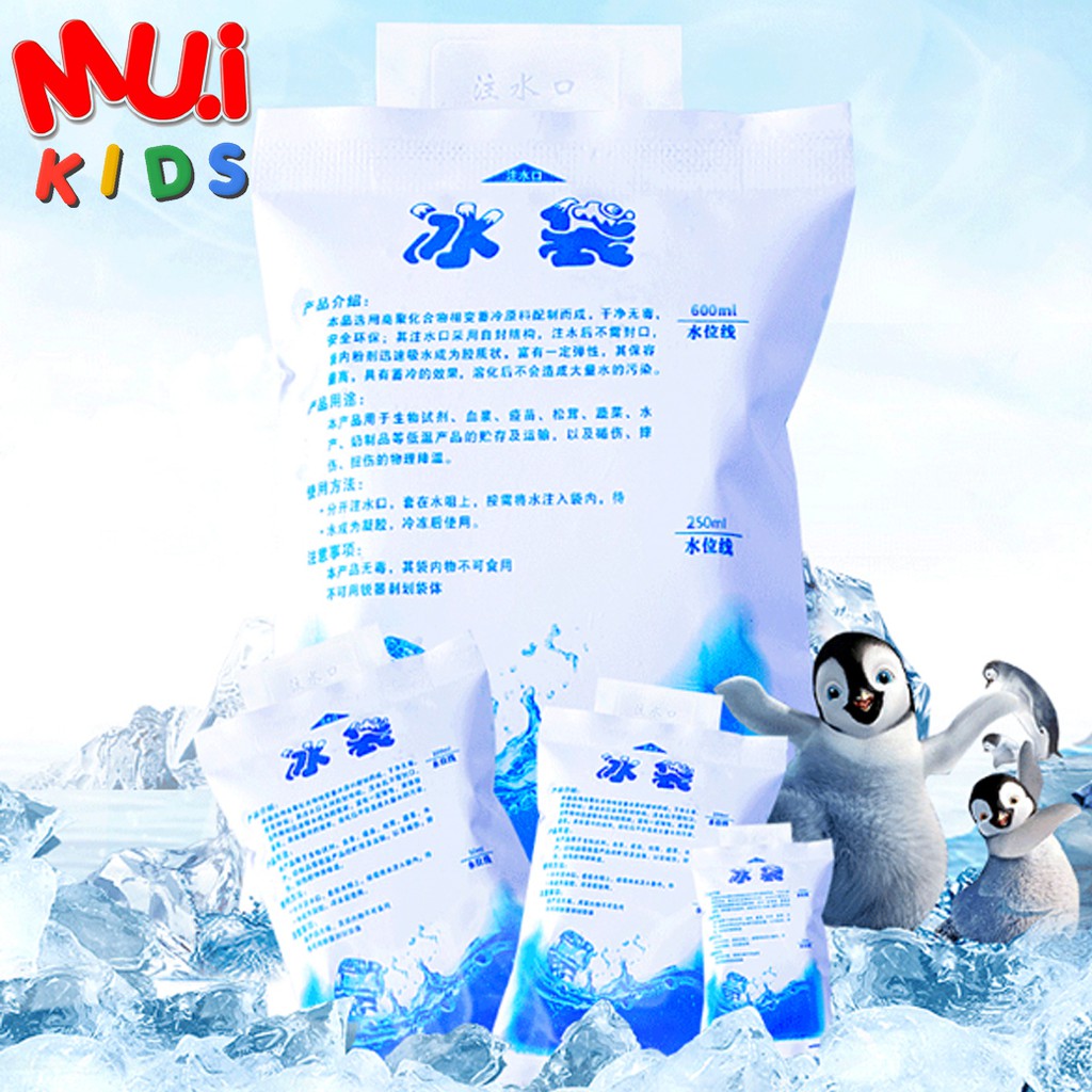 รูปภาพสินค้าแรกของmuikids (1 PACK) ถุงเก็บความเย็น ถุงใส่น้ำ ถุงเจลเก็บความเย็น ice pack ice gel