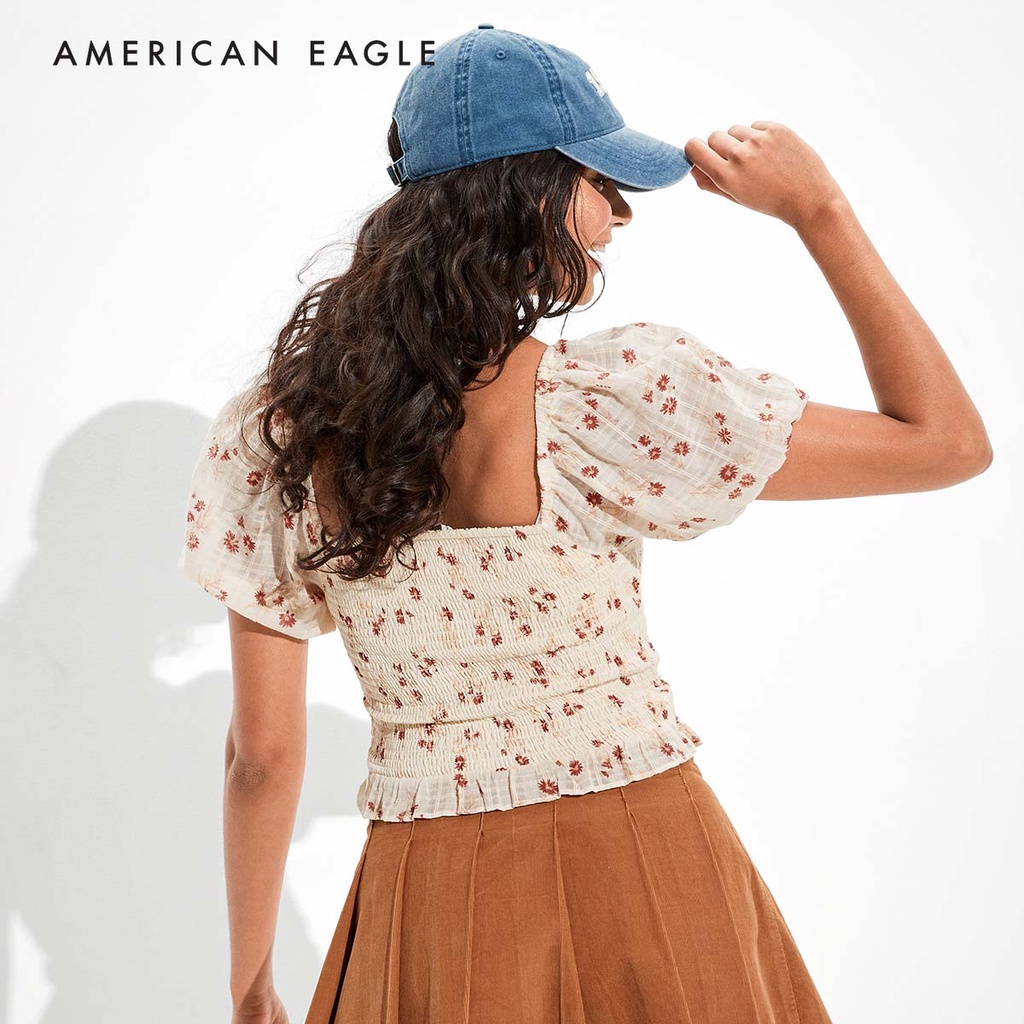 american-eagle-smocked-puff-sleeve-blouse-เสื้อเบลาซ์-ผู้หญิง-ewsb-035-4034-106
