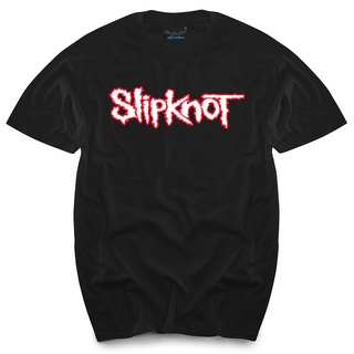 เสื้อยืดสีขาว - ผู้ชายเสื้อยืดผ้าฝ้าย Camiseta Slipknot XXL- XL- L- M S ขนาดโลหะ Camiseta พิมพ์เสื้