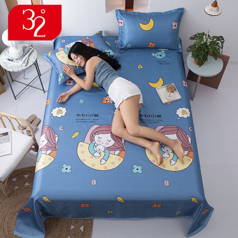 ผ้าคลุมเตียงขนาด3-5ฟุต-5ฟุต-6-ฟุต-ผ้ารองที่นอนกันเปื้อน-พร้อมปลอกหมอน-2-ชิ้