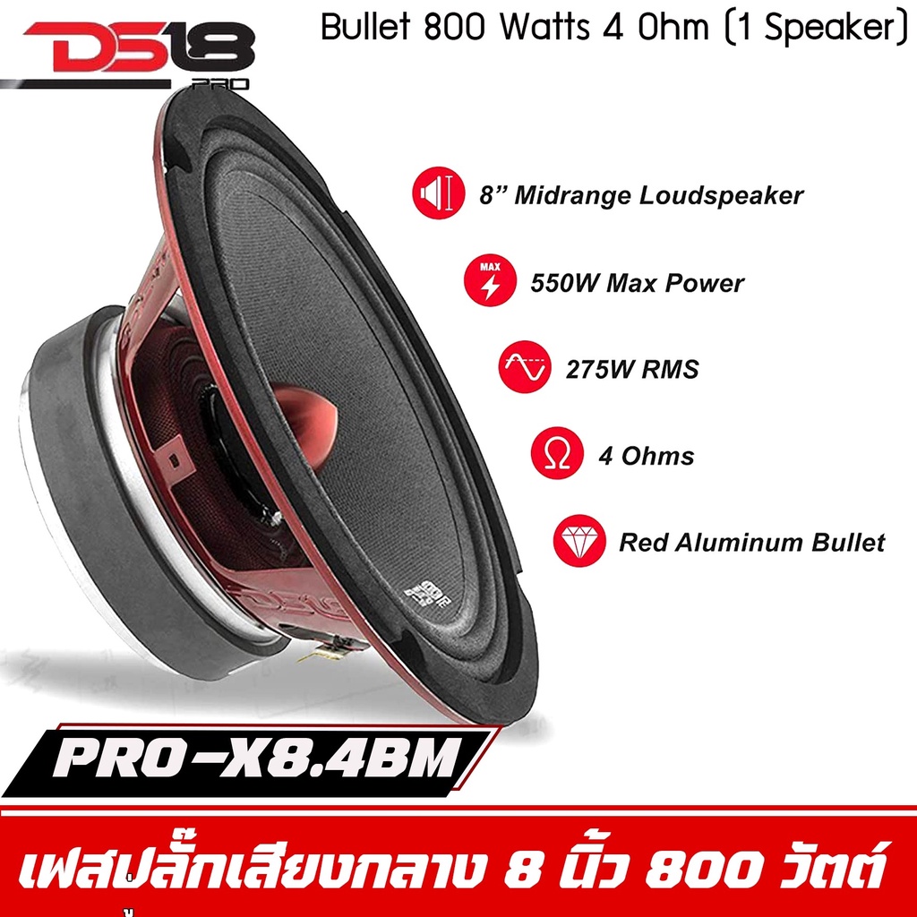 ลำโพง-8-นิ้ว-ds18-รุ่น-pro-x8-4bm-ลำโพง-8นิ้ว-ราคาต่อดอก