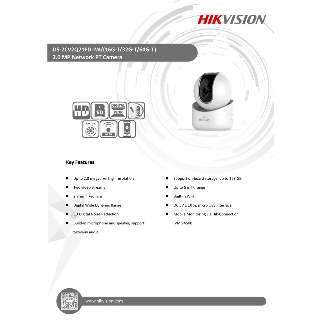 hikvision-รุ่น-ds-2cv2q21fd-iw-2-8-mm-ip-robot-wifi-camera-2-ล้านพิกเซล-มีไมค์และลำโพงในตัว