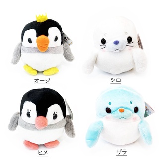 ตุ๊กตา แมวน้ำ ชิโร่ &amp; เพนกวิ้น ป้ายญี่ปุ่นแท้ / Adventure of Shiro the Seal and the Prince Penguin 6 นิ้ว