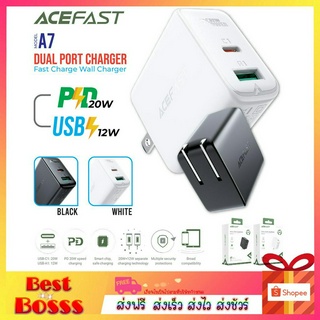 Acefast รุ่น A7 หัวชาร์จ ชาร์จเร็ว Fast Charge Wall Charger A7 PD32W (1xUSB-C+1xUSB-A) US