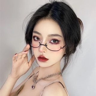 🔥Sale🔥แว่นตาแต่งครึ่งกรอบเลนส์ Y2K Glasses พร้อมส่ง