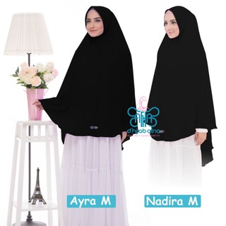 Aufa Khimar Wolfis Jet Black ไซซ์ M - ฮิญาบ คีมาร์ สัตว์เลี้ยง Antem / Non Pet Jet Black โดย Afna