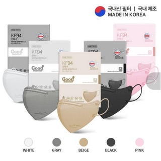 Good Manner 2D KF94 Mask หน้ากากกู๊ดแมนเนอร์ 2D ซอง 5 ชิ้น สีสวย