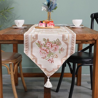 ผ้าปูโต๊ะ🔴 ผ้าปูโต๊ะผ้าฝ้ายและโพลีเอสเตอร์ลายธงชาติยุโรปสำหรับตกแต่งบ้าน