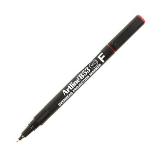 ปากกาเขียนแผ่นใส [ARTLINE] EK853 F ลบไม่ได้ แดง