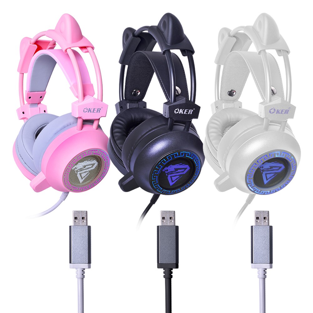 ส่งเร็ว-oker-h995-usb-headphone-gaming-headset-virtual-7-1-usb-หูฟังเกมมิ่ง-หูฟัง-ครอบหู-ต่อ-คอม-dm-995