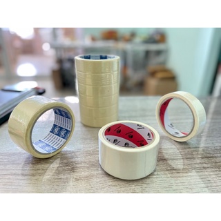 12 ม้วน 1, 2 นิ้ว กาวย่น 20y หลา กระดาษกาว กาวหนังไก่ Masking Tape 1, 2 inch Craft Paper Tape ถูกสุดในไทย