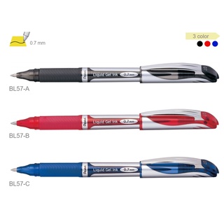 Pentel ปากกาหมึกเจล เพนเทล Energel Deluxe Cap BL57 0.7mm เปลี่ยนใส้ได้