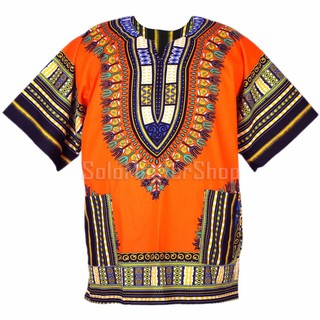 Dashiki African Shirt Cotton Hiphop เสื้อจังโก้ เสื้อโบฮีเมียน ad08o