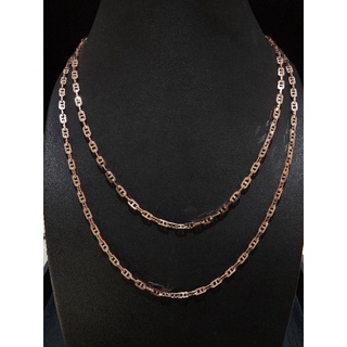 สร้อยคอสี Pink gold ลายกุชชี่ทองแท้อิตาลี18K