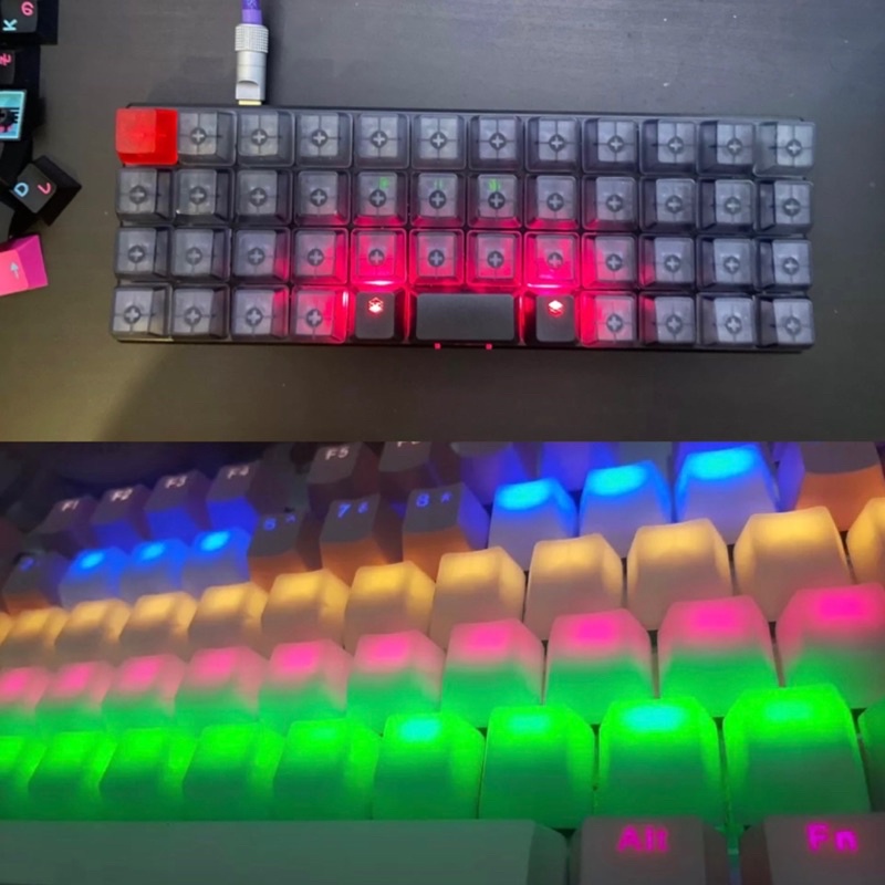 ภาพสินค้าพร้อมส่ง คีย์แคป เปล่า ใส ABS คุณภาพดี OEM profile R1 R2 R3 R4 blank keycapไม่พิมพ์อักษรMechanical Keyboard จากร้าน siam.mechkey บน Shopee ภาพที่ 6