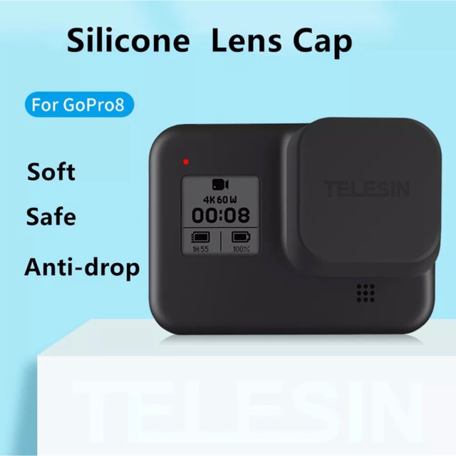 ฝาปิดเลนส์ Telesin GoPro Hero 8 Lens Cover Silicone ฝาปิดเลนส์ โกโปร 8