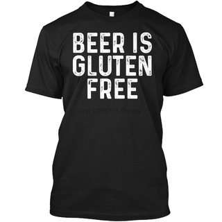 [S-5XL] เสื้อยืด พิมพ์ลาย Beer Is Gluten Free สไตล์คลาสสิก สําหรับผู้ชาย